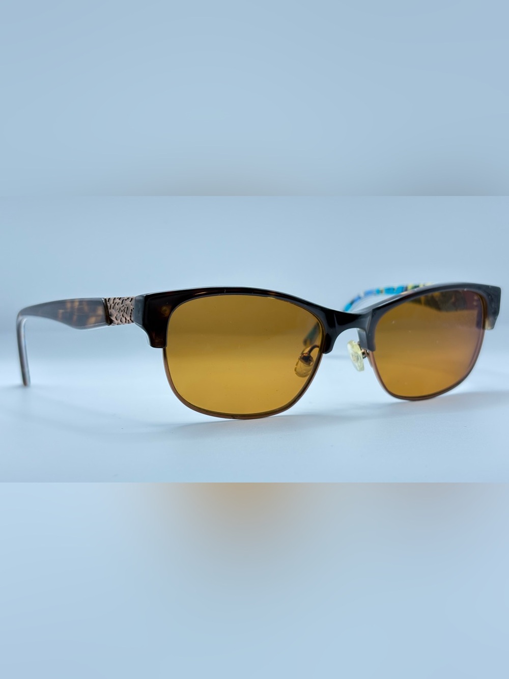 Vera Bradley Midnight Blues Tortoise Bronze Oval Sunglasses Frames Only